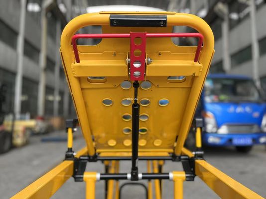 Hastane kullanımı için ayarlanabilir sırt kemeri yüksekliği ile acil kurtarma için yüksek kaliteli kalınlaştırılmış alüminyum alaşımlı ambulans kaldırıcı