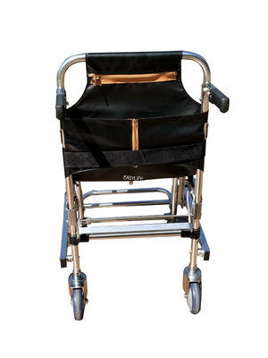 PVC kumaşlı katlanabilir kalınlaştırılmış alüminyum alaşımlı merdiven kaldırıcı 4 tekerlek ve 6 sapı