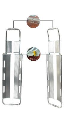 2100mm Tıbbi Kepçe Sedye Ambulans Taşımacılığı Alüminyum Alaşımlı