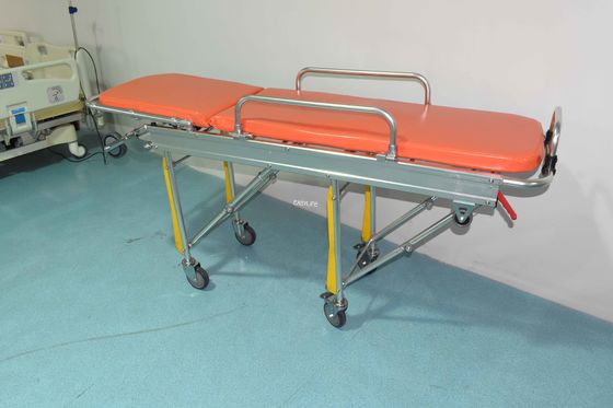 Yüksek Kaliteli Tıbbi Cihazlar Acil Alüminyum Alaşım Ambulans Sedye Transfer Hastası için 190 X 62 X 23 cm