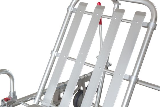 Alüminyum Alaşımlı Korkuluk ile Acil Tıbbi Yükleme Katlanır Ambulans Sedyesi