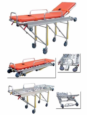 İyi bir fiyat. Hastane Tıbbi Ayarlanabilir Hasta Arabası Alüminyum Alaşım Acil Kurtarma Katlanabilir Hasta Taşıma Taşıma Ambulans çevrimiçi