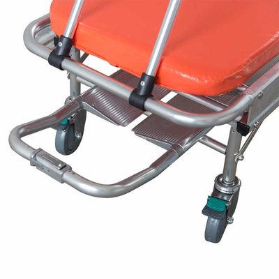 H500mm Dayanıklı Alüminyum Alaşımlı Ambulans Yatağı Sedye Hasta Arabası ODM